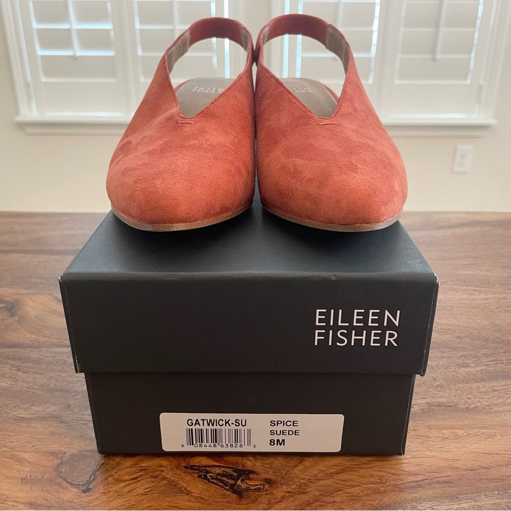 Eileen Fisher Gatwick Slingback Pump in Spice Suede - Picture 4 of 12